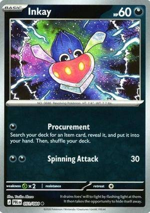 Inkay 051/084 reverse holo Pitch Black