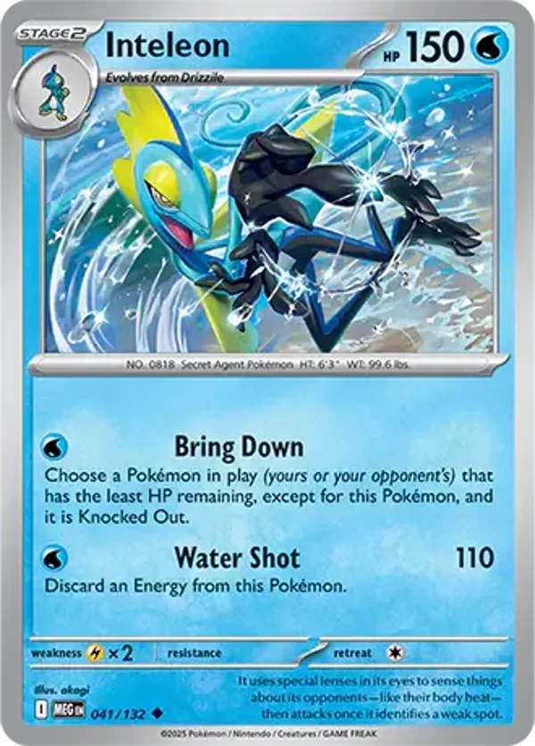 Inteleon 041/132 Reverse Holo Mega Evolution