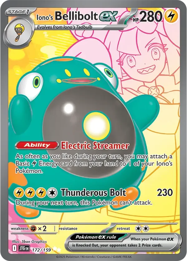 Iono's Bellibolt EX 172/159 Journey Together