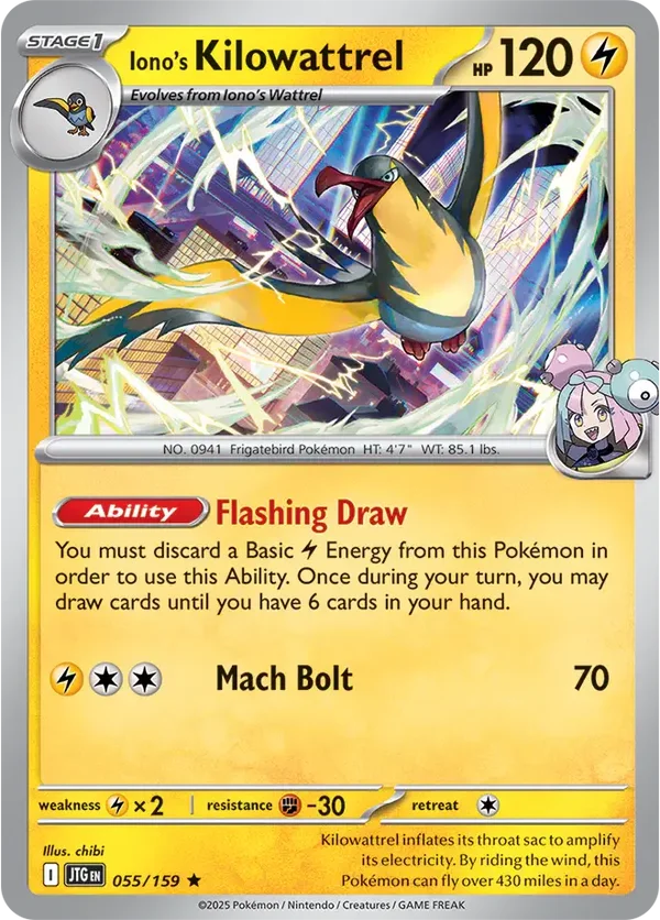 Iono's Kilowattrel 055/159 Holo Journey Together