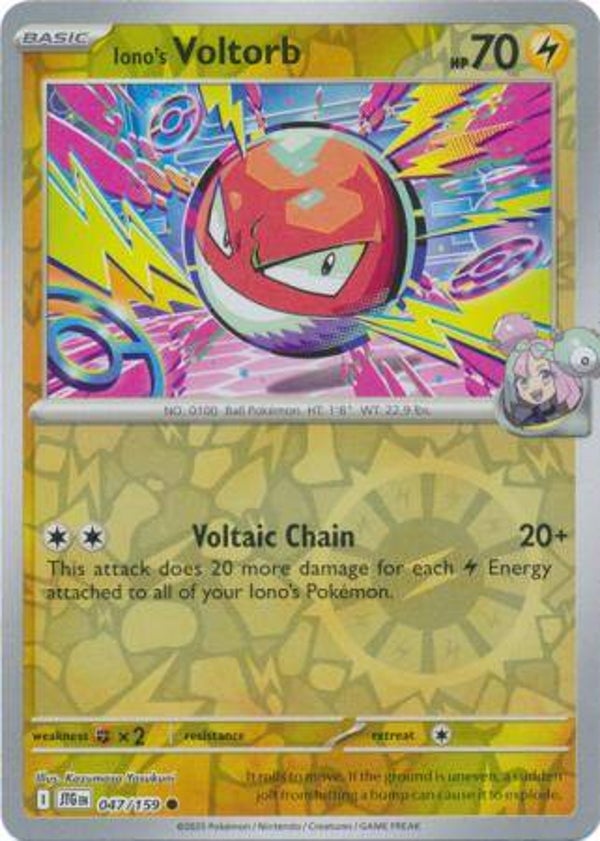 Iono's Voltorb 047/159 Reverse Holo Journey Together