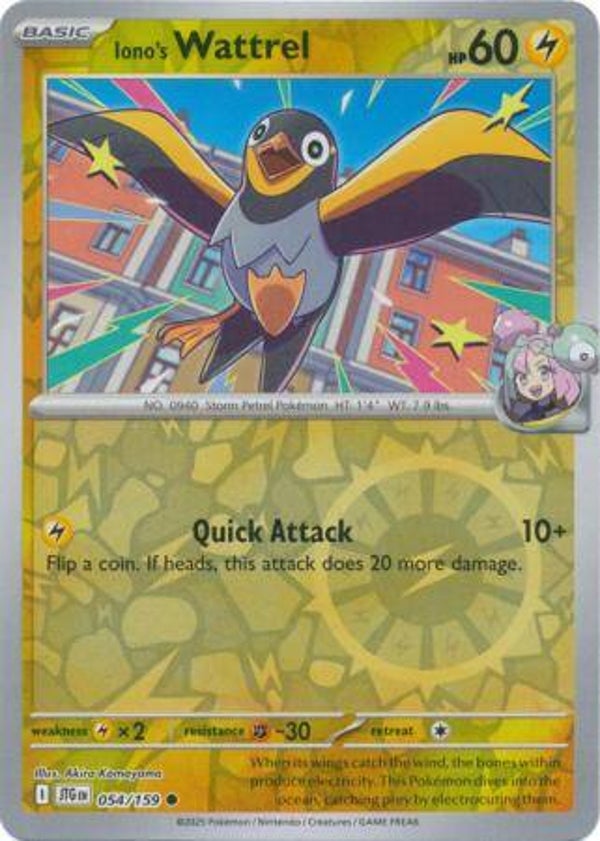 Iono's Wattrel 054/159 Reverse Holo Journey Together