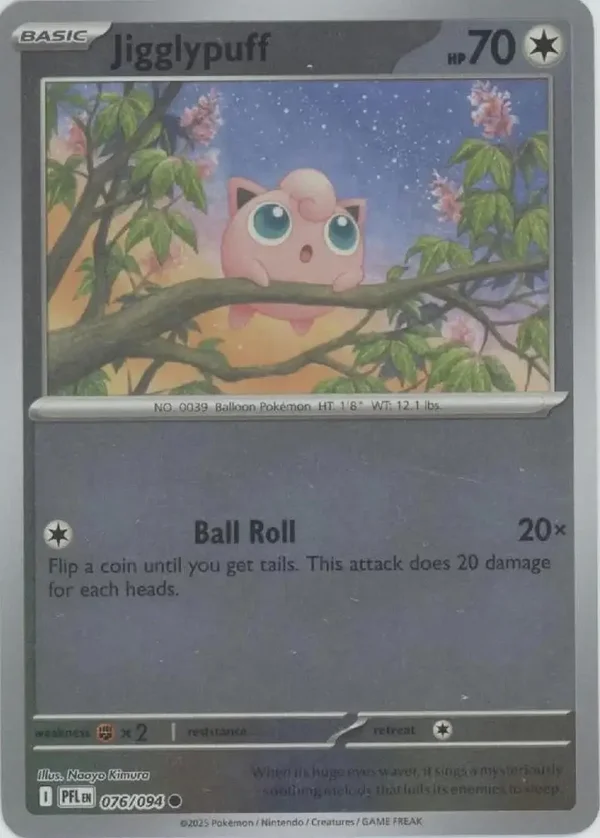 Jigglypuff 076/094 Reverse Holo Phantasmal Flames