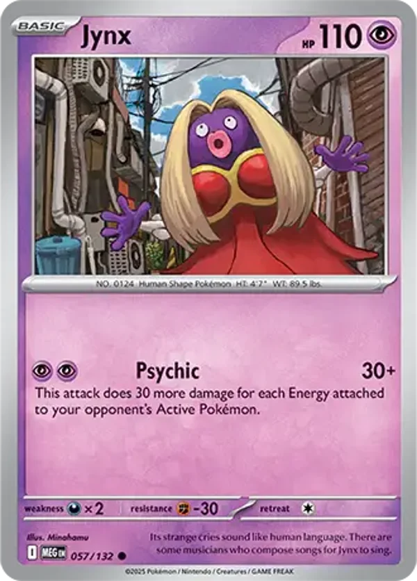 Jynx 057/132 Reverse Holo Mega Evolution