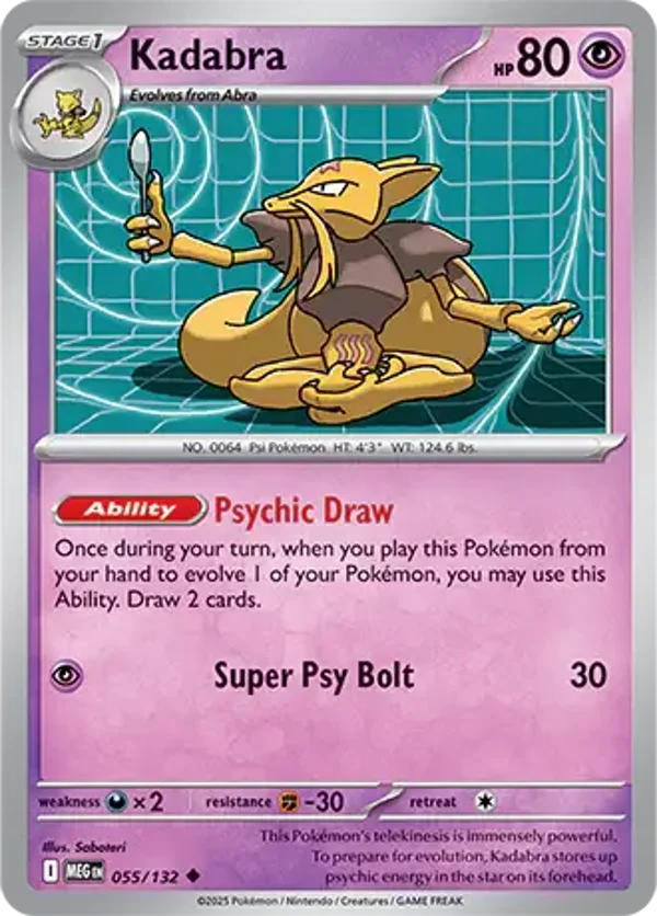 Kadabra 055/132 Reverse Holo Mega Evolution