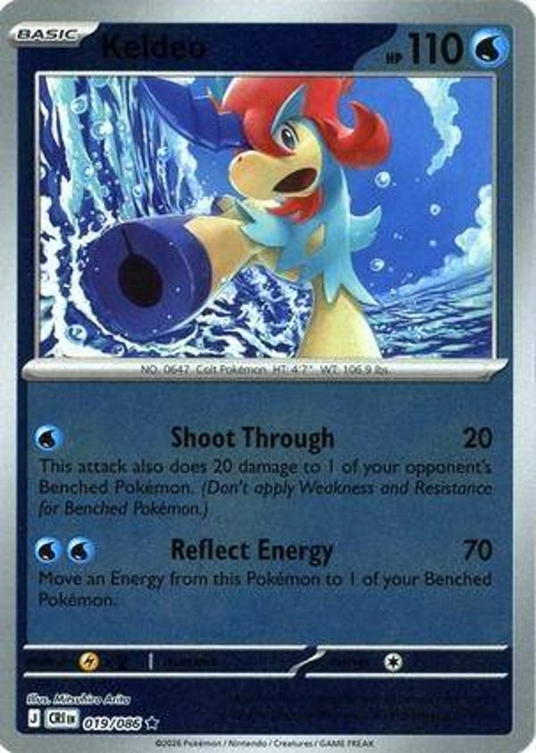 Keldeo 019/086 reverse holo Chaos Rising
