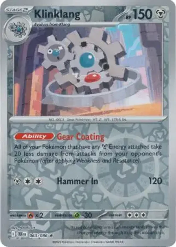 Klinklang 063/086 Reverse Holo Black Bolt