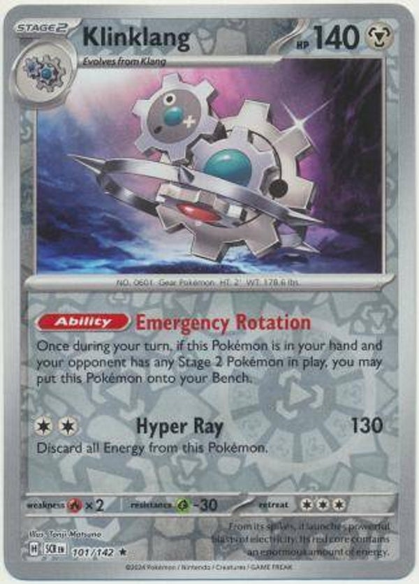 Klinklang 101/142 Reverse Holo Stellar Crown