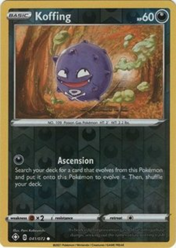 Koffing 041/072 reverse holo shining fates