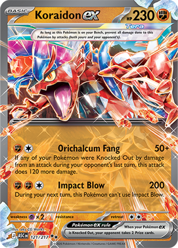 Koraidon EX 121/217 Ascended Heroes