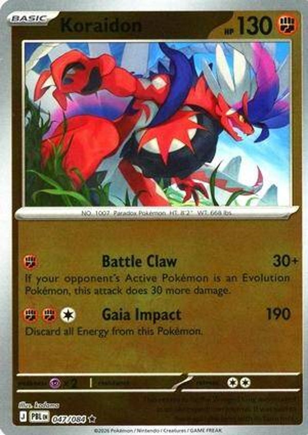 Koraidon 047/084 reverse holo Pitch Black