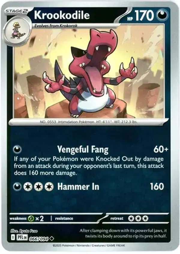 Krookodile 066/094 Reverse Holo Phantasmal Flames