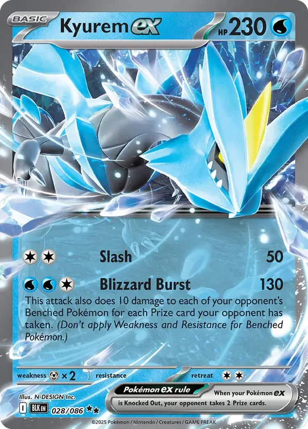 Kyurem EX 028/086 Black Bolt