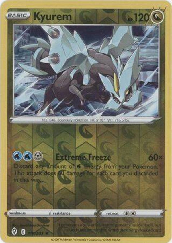 kyurem 116/203 reverse holo evolving skies