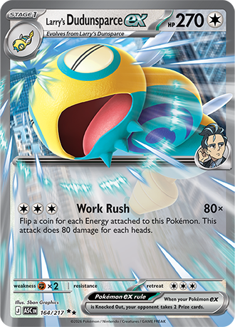 Larry's Dudunsparce EX 164/217 Ascended Heroes