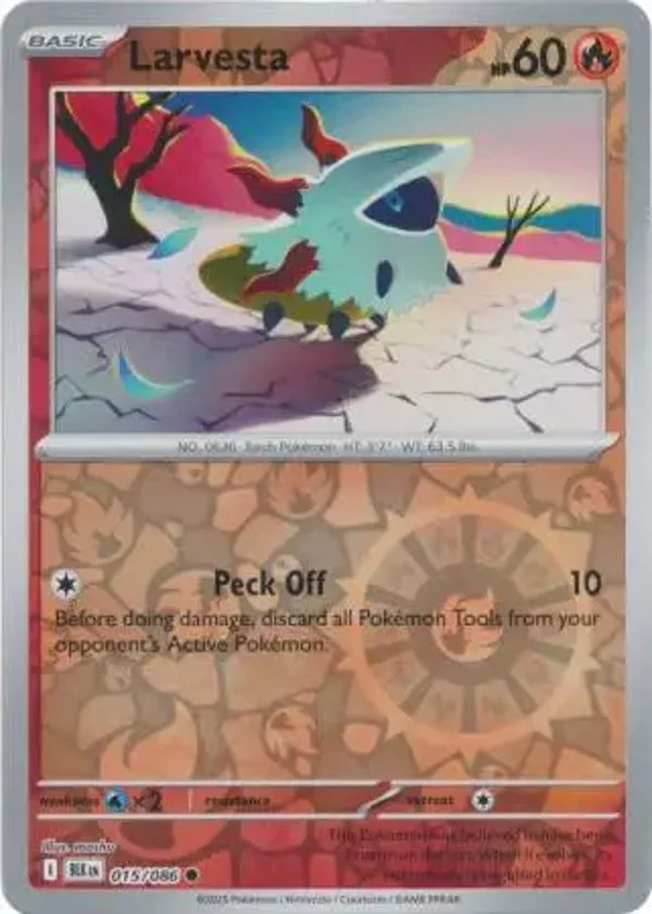 Larvesta 015/086 Reverse Holo Black Bolt