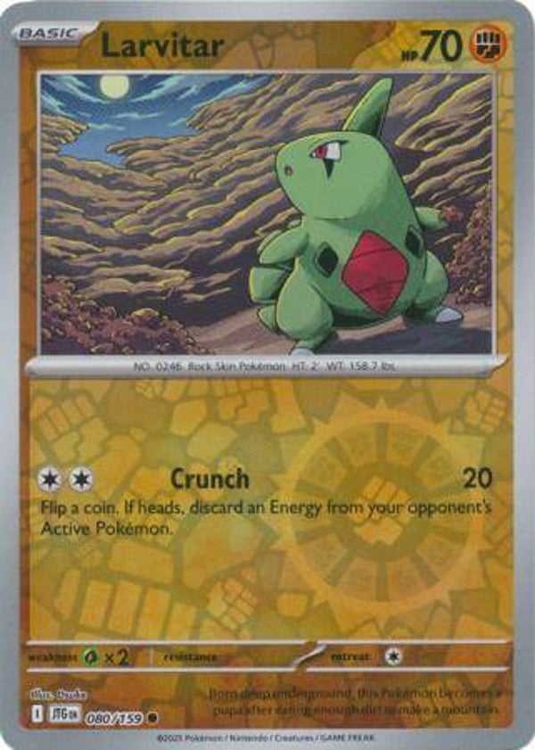 Larvitar 080/159 Reverse Holo Journey Together