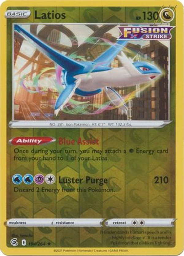 Latios 194/264 reverse holo (Fusion Strike)