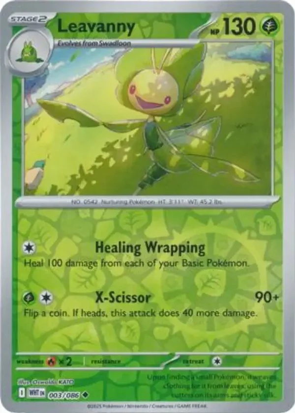 Leavanny 003/086 Reverse Holo White Flare