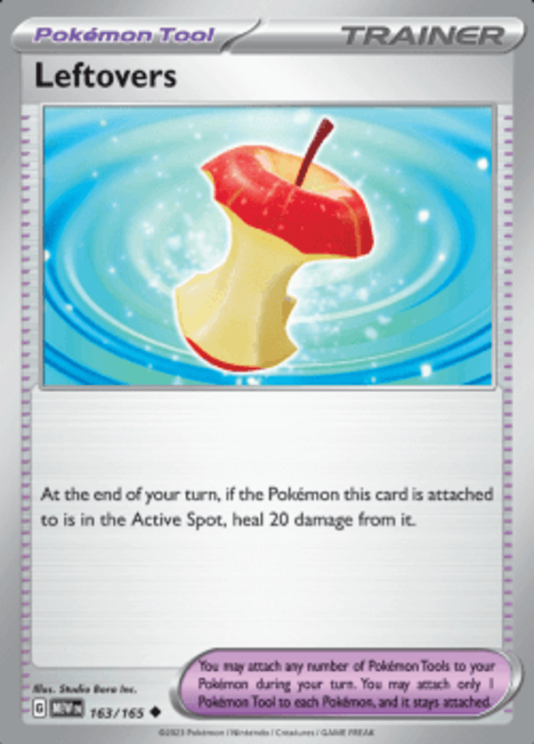 Leftovers 163/165reverse holo pokemon 151