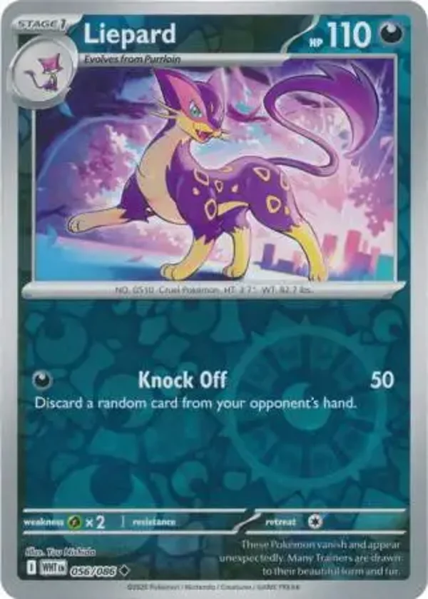 Liepard 056/086 Reverse Holo White Flare