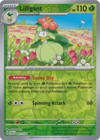 Lilligant 007/159 Reverse Holo Journey Together