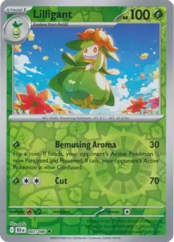 Lilligant 007/086 Reverse Holo Black Bolt