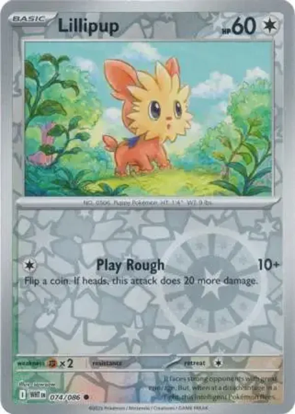 Lillipup 074/086 Reverse Holo White Flare