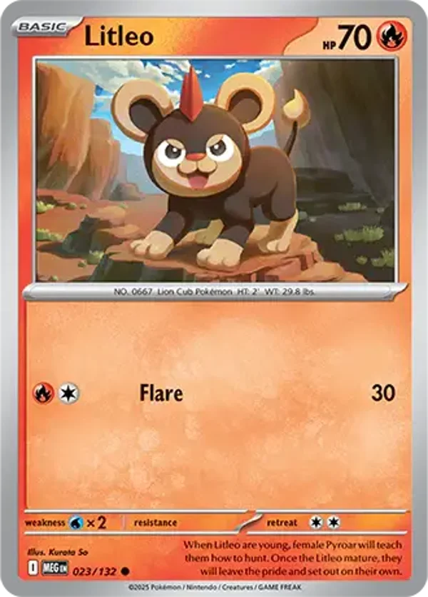 Litleo 023/132 Reverse Holo Mega Evolution