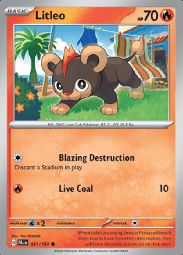 Litleo 031/193 reverse holo Paldea evolved