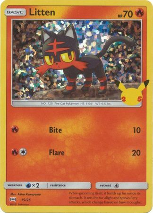 Litten 15/25 Promo holo 25TH ANNIVERSARY MC DONALD'S
