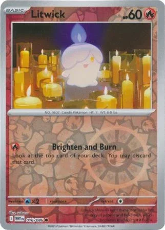 Litwick 016/086 Reverse Holo White Flare