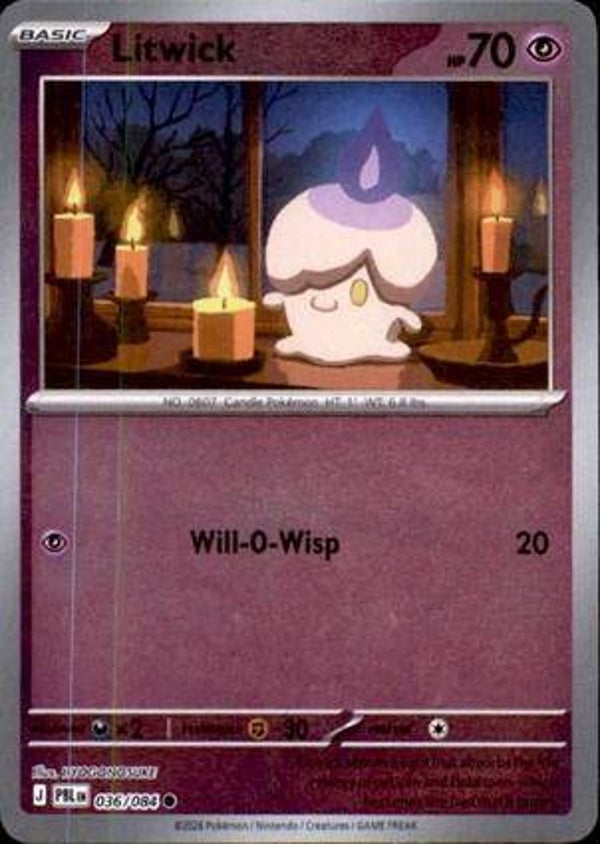 Litwick 036/084 reverse holo Pitch Black