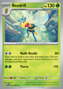 Beedrill 015/165 reverse holo pokemon 151