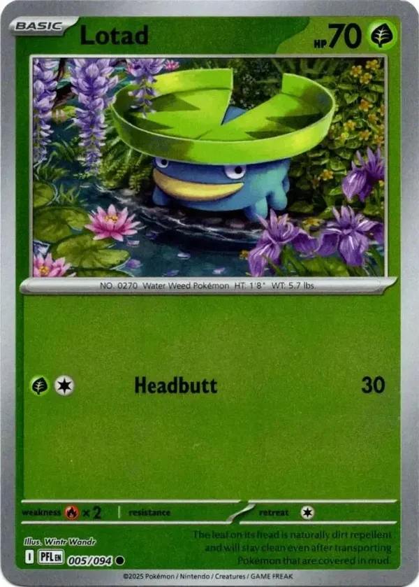 Lotad 005/094 Reverse Holo Phantasmal Flames
