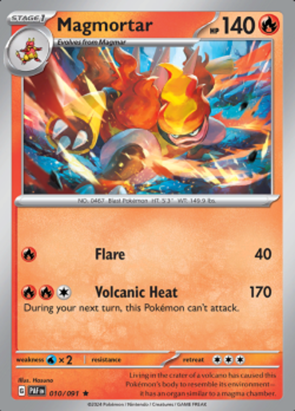 Magmortar 010/091 holo  Paldean Fates