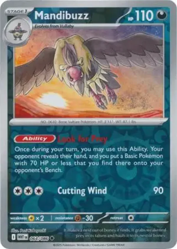 Mandibuzz 064/086 Reverse Holo White Flare