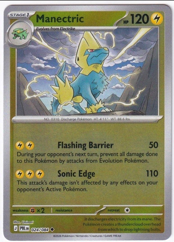 Manectric 024/084 reverse holo Pitch Black