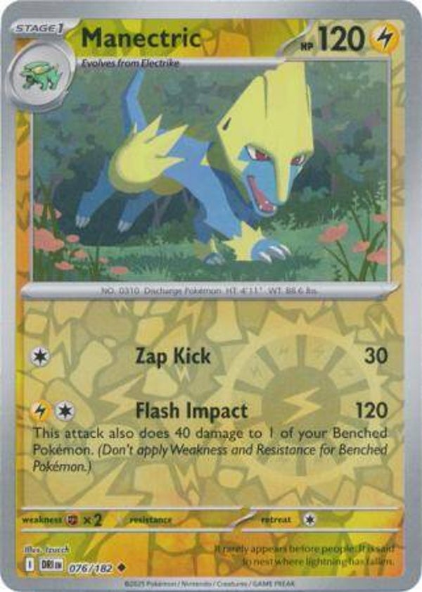 Manectric 076/182 Reverse Holo Destined Rivals