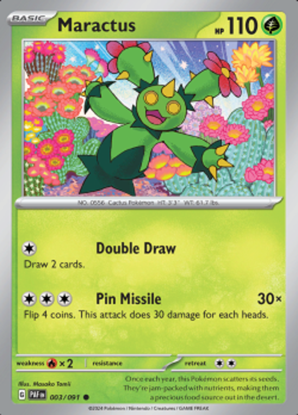 Maractus 003/091 Reverse holo Paldean Fates