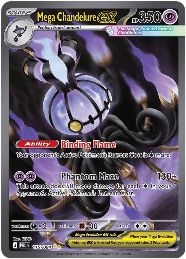 Mega Chandelure EX 115/084 Pitch Black