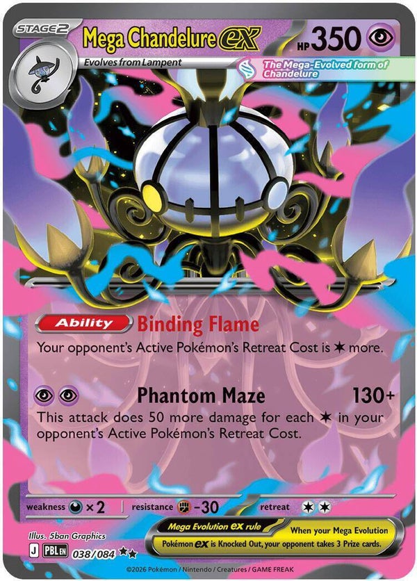 Mega Chandelure EX 038/084 Pitch Black