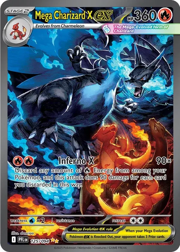 Mega Charizard X EX 125/094 Phantasmal Flames
