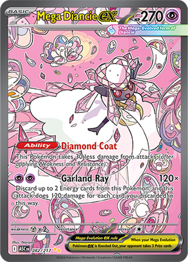 Mega Diancie EX 282/217 Ascended Heroes