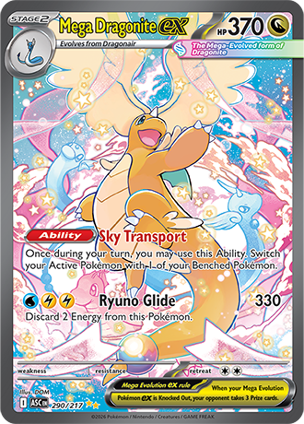 Mega Dragonite EX 290/217 Ascended Heroes