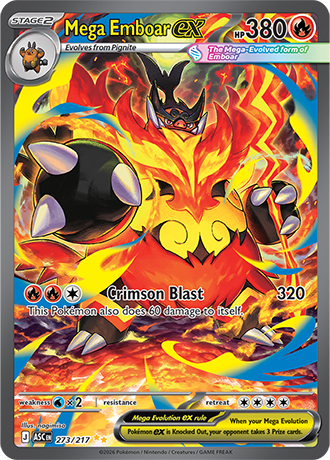 Mega Emboar EX 273/217 Ascended Heroes