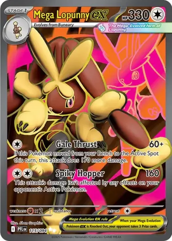 Mega Lopunny EX 115/094 Phantasmal Flames
