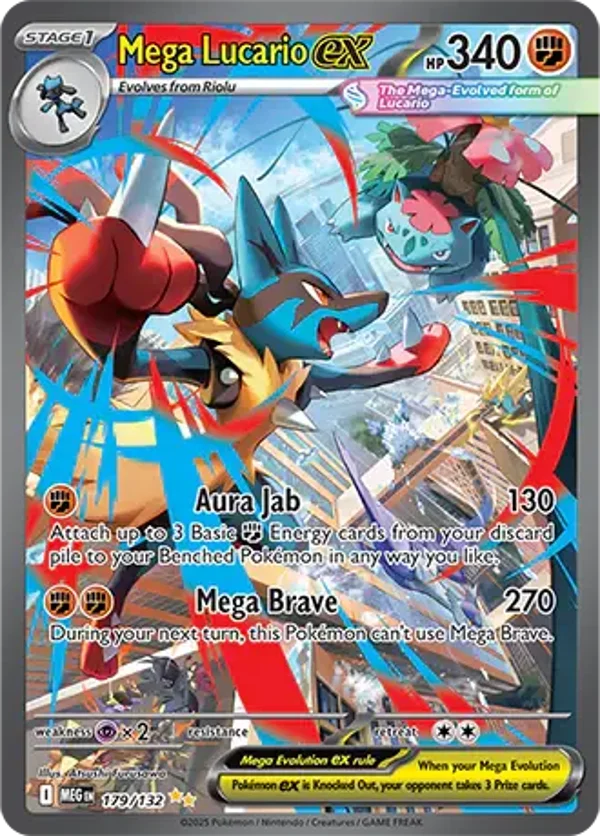Mega Lucario EX 179/132 Mega Evolution
