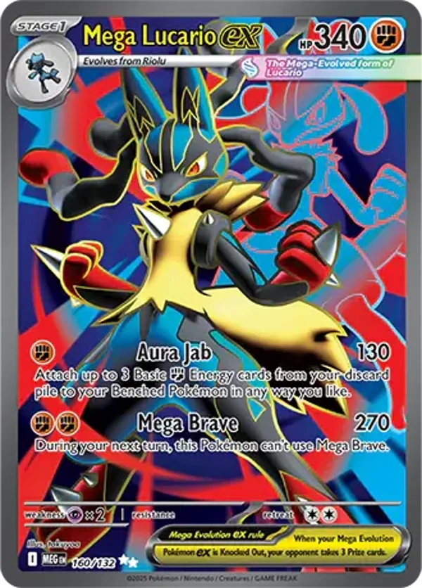Mega Lucario EX 160/132 Mega Evolution