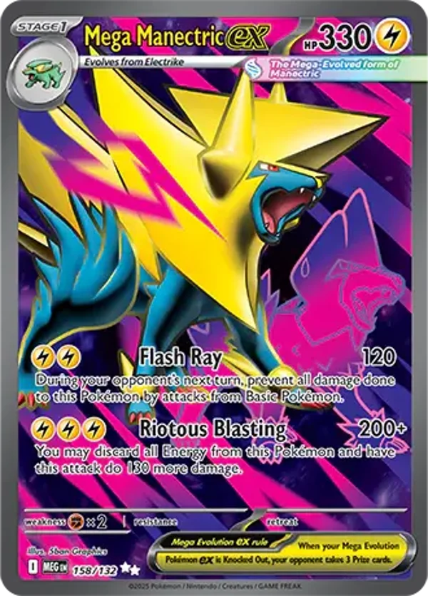 Mega Manectric EX 158/132 Mega Evolution
